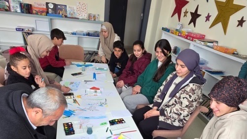 Durankaya Halk Kütüphanesi’nde ögrencilerimizle bir araya geldik.